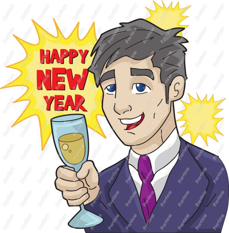     Happy New Years Clip Art   Royalty Free Clipart   Vector Cartoon