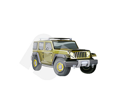 Jeep Wrangler Vector Clip Art   Poweredtemplate Com