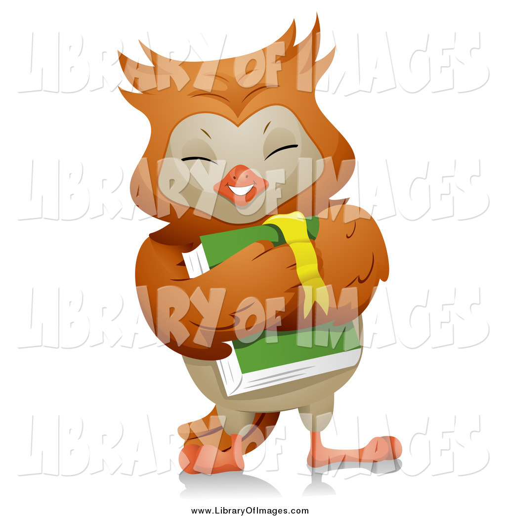 Larger Preview  Clip Art Of A Happy Owl Student Carrying A Book By Bnp