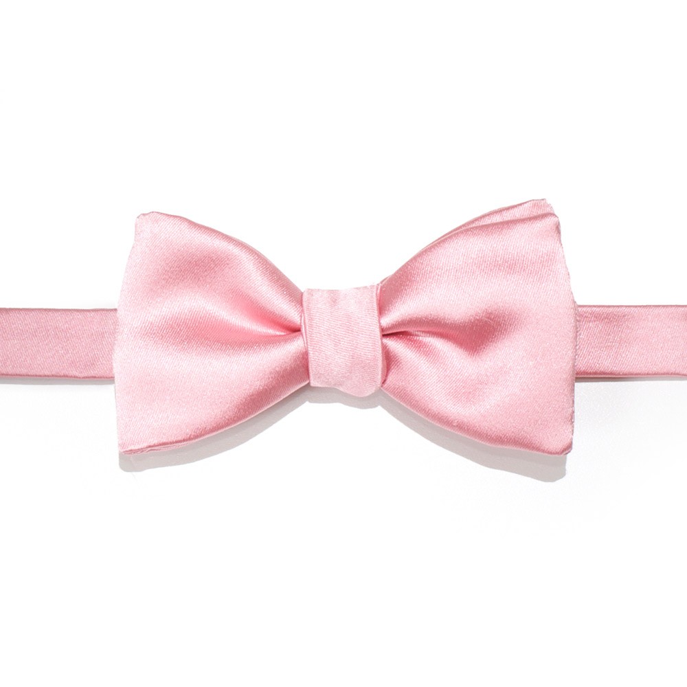 Light Pink Adjustable Hand Tied Silk Bow Tie