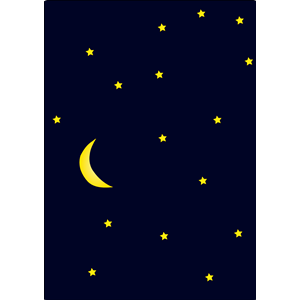 Moon In Dark Night Sky Full Of Stars Clipart Cliparts Of Moon In Dark    