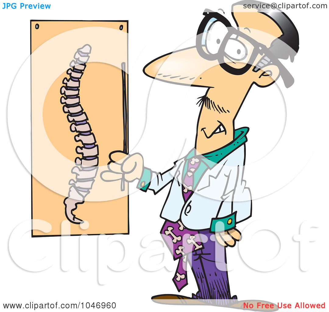 Of A Cartoon Chiropractor By A Spine Chart By Ron Leishman  1046960