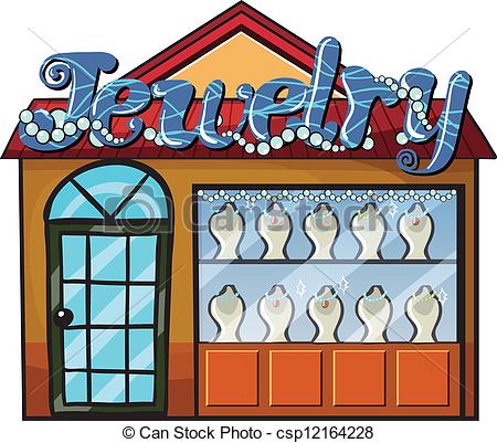 Of A Jewelry Shop On A White    Csp12164228   Search Clipart