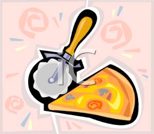 Pizza Cutter And A Slice Of Pizza Clip Art Image 