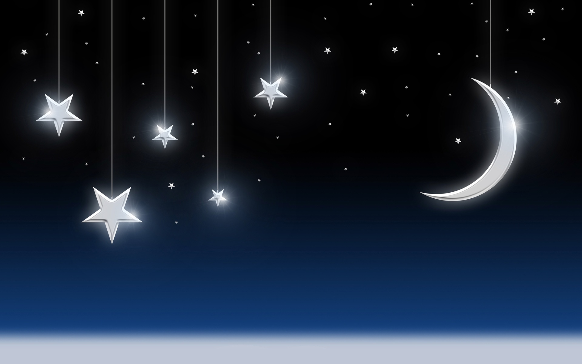 Sky With Moon And Stars   1920 X 1200   Download   Close