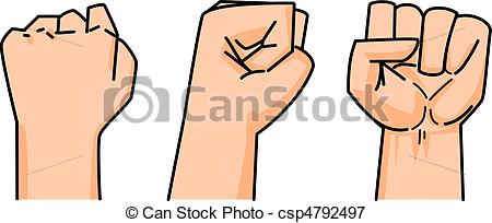 Vectors Illustration Of Fist Of Human Vector On White Background Back