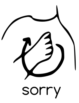 Asl Sorry    Sign Language Asl Words Asl Sorry Png Html