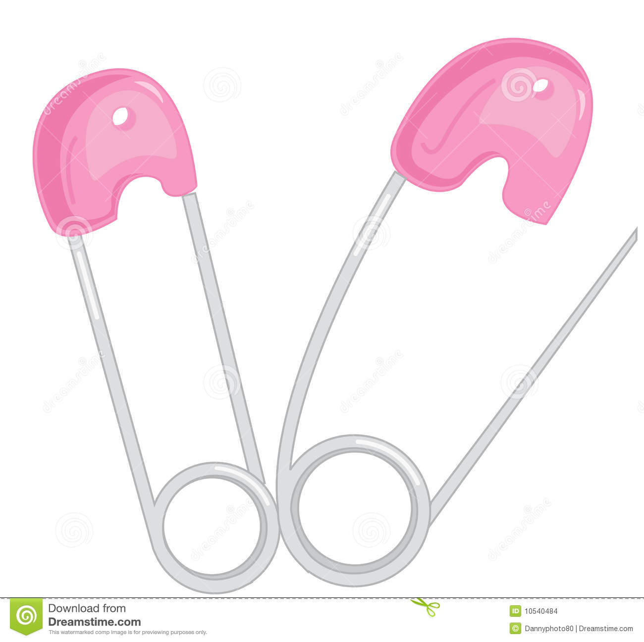 Baby Safety Pin Clipart Illustration Of Safety Pins On