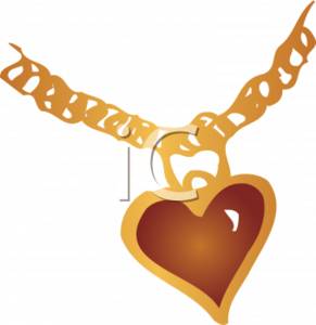 Charm Clipart 0511 0802 0617 2708 Heart Necklace Charm Clipart Image