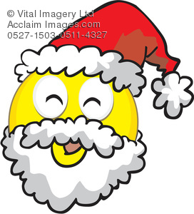Clipart Illustration Of A Smiley Face Santa   Acclaim Stock