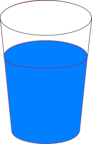 Cup Of Blue Water Clip Art At Clker Com   Vector Clip Art Online