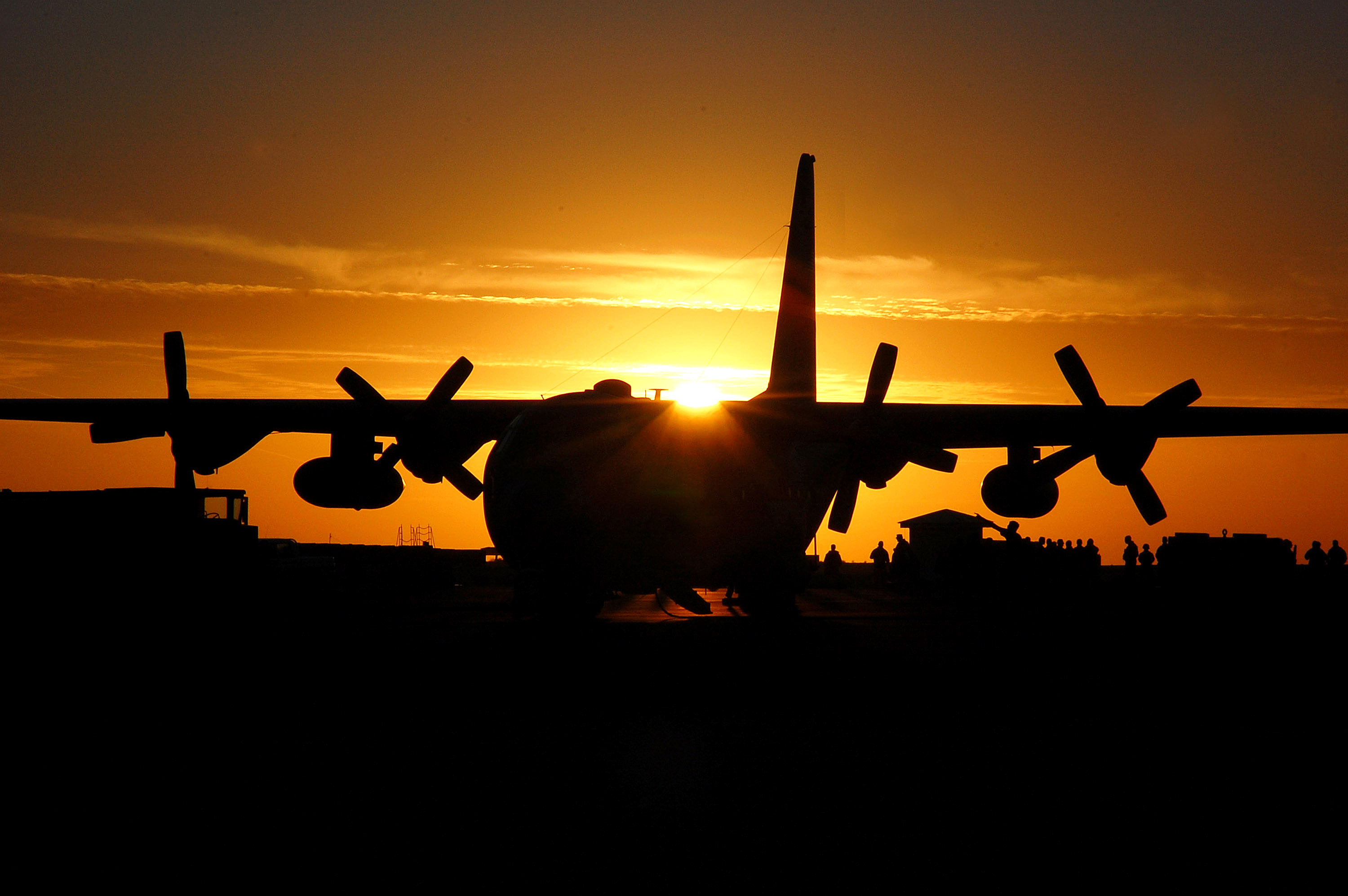 Free Public Domain Image  C 130 Hercules Aircraft At Sunset   Acclaim
