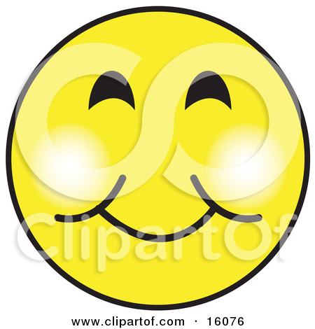 Happy Yellow Smiley Face Graphic With A Big Smile Clipart Illustration
