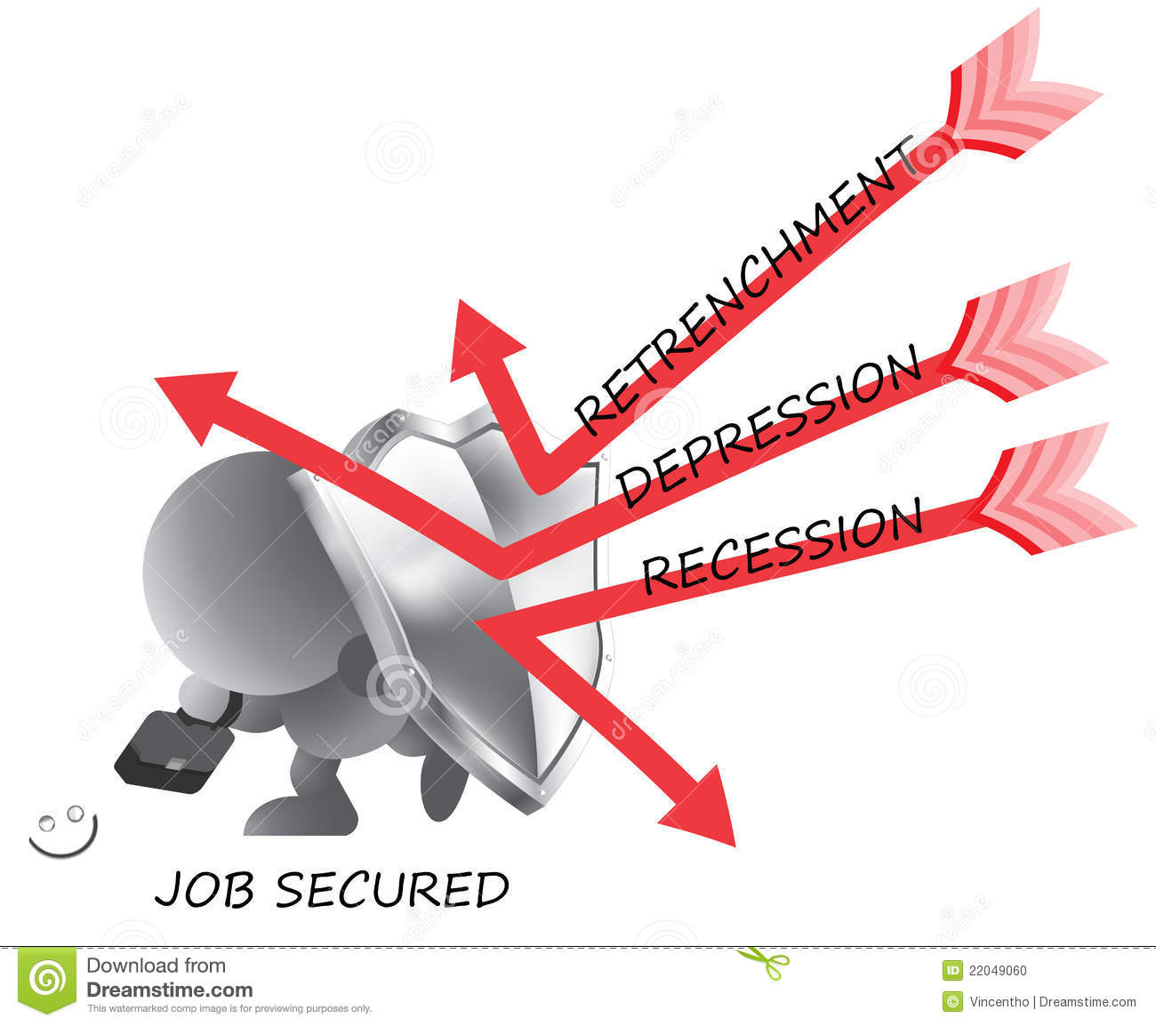 Job Security Worker Man Shielded From Retrenchment Stock Photo   Image    