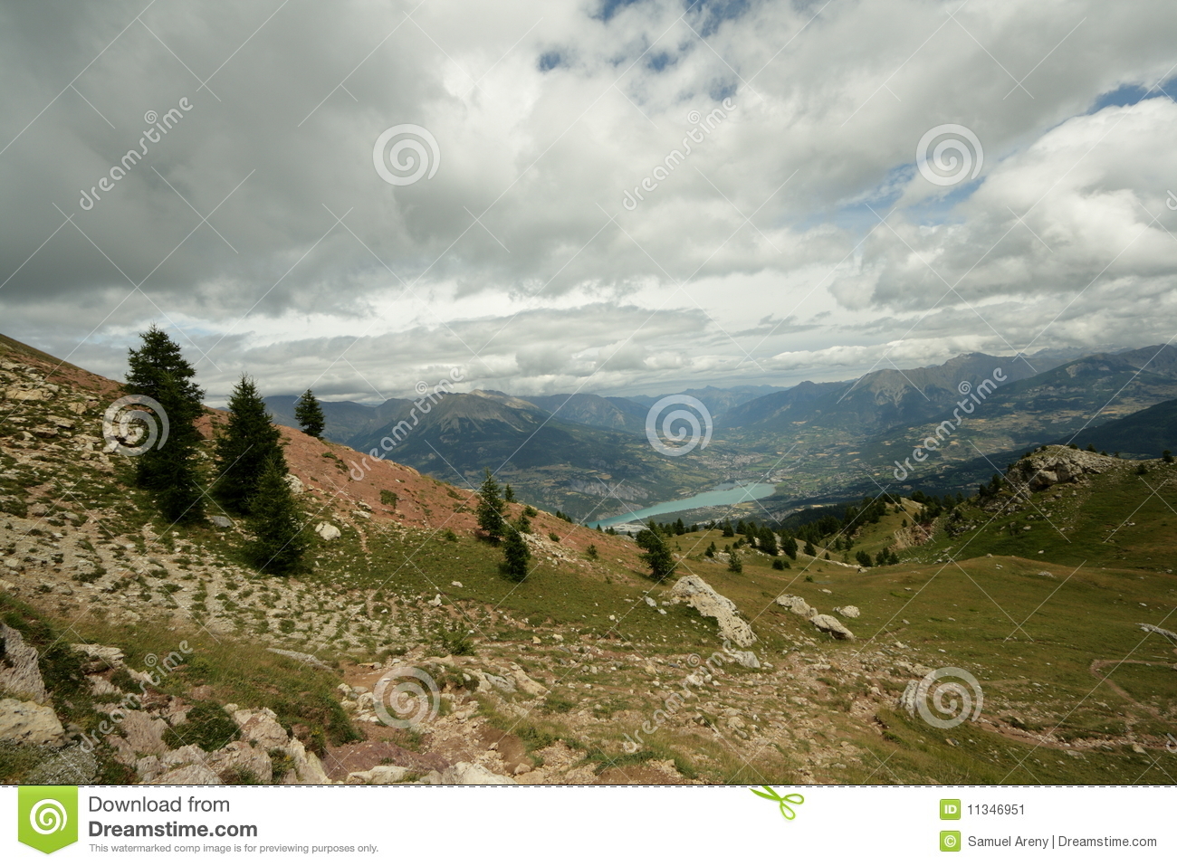 Moutain In Hautes Alpesregion Of France Morgon Peak And Serre Pon On