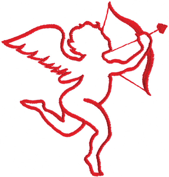 Outlines Embroidery Design  Cupid Outline From Grand Slam Designs