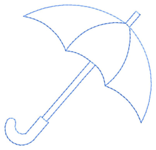 Outlines Embroidery Design  Umbrella Outline From Grand Slam Designs