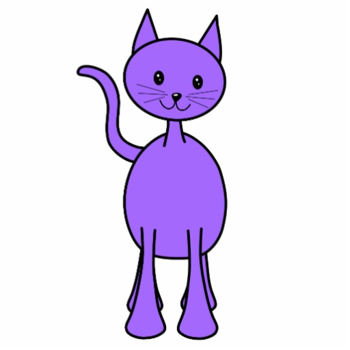 Purple Cat   Clipart Best