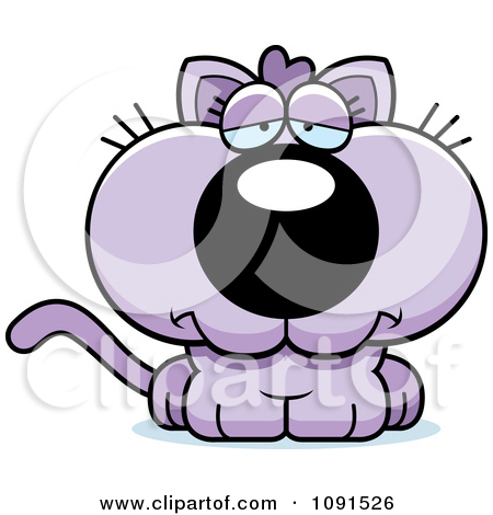 Royalty Free  Rf  Purple Cat Clipart   Illustrations  1
