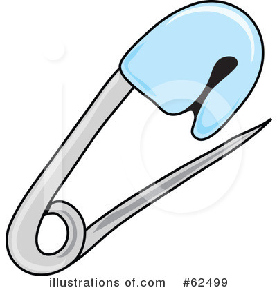 Royalty Free  Rf  Safety Pin Clipart Illustration By Pams Clipart