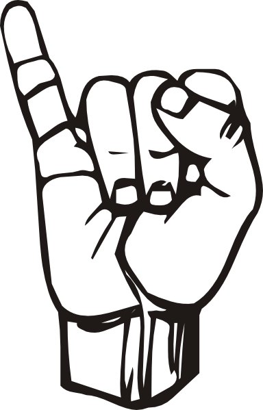 Sign Language I Clip Art At Clker Com   Vector Clip Art Online    