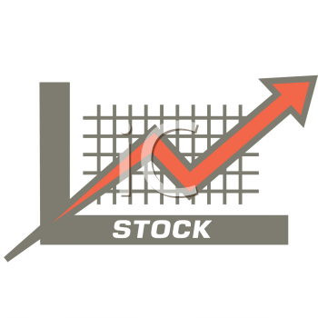 Stock Graph In An Up Trend   Royalty Free Clipart Image