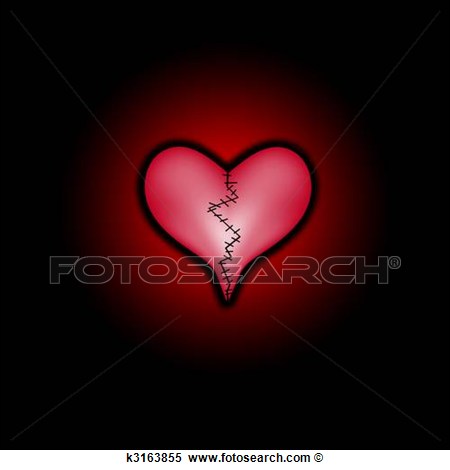 Stock Illustration   Mended Broken Heart  Fotosearch   Search Clipart