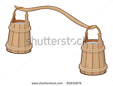 Wooden Water Bucket Clipart Wooden Bucket With Water And
