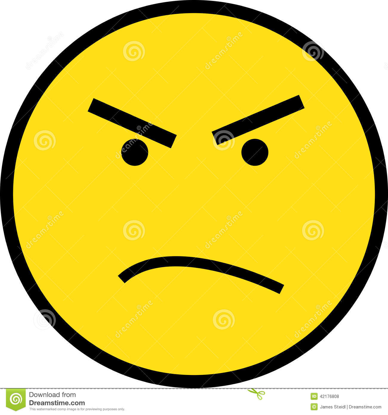 Yellow Angry Face Stock Vector   Image  42176808