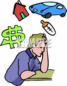 About Money And Paying The Bills   Royalty Free Clipart Picture