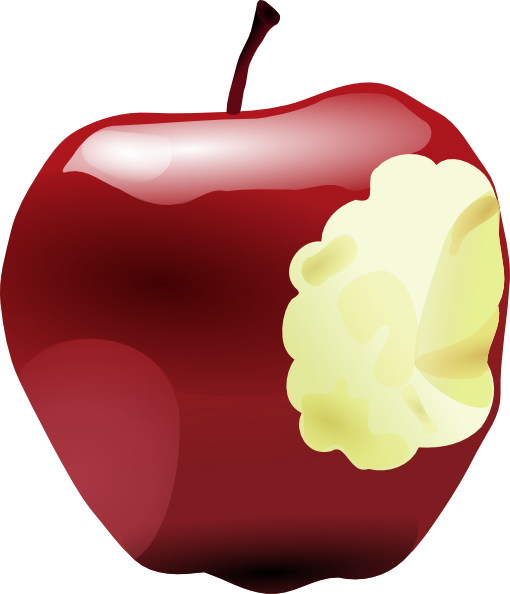 Apple Bitten Clip Art At Clker Com   Vector Clip Art Online Royalty