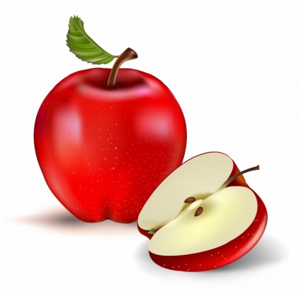 Apple Cut In Half Clipart Red Apple And Half