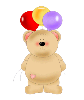 Birthday Balloon Bear Clip Art   Birthday Balloon Bear Image