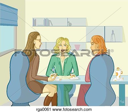 Clipart   Three Women In A Business Meeting  Fotosearch   Search Clip    