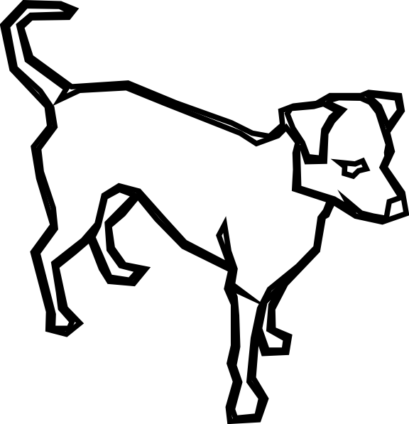 Dog Outline Clip Art At Clker Com   Vector Clip Art Online Royalty    
