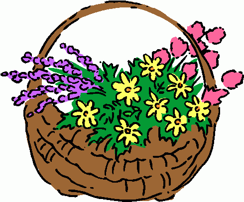 Flower Basket Clipart   Flower Basket Clip Art