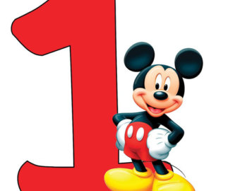 Mickey Mouse Personalized Birthday Iron On Transfer Clipart