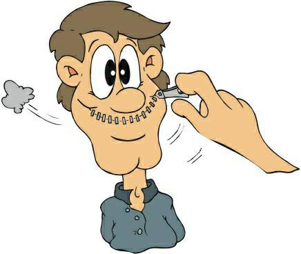 Mouth Zipped Clipart Just Zip It