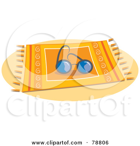Rf  Clipart Illustration Of A Pair Of Sunglasses Resting On A Beach