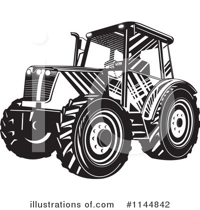 Royalty Free  Rf  Tractor Clipart Illustration By Patrimonio Stock