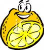 Smiling Lemon   Royalty Free Clipart Picture