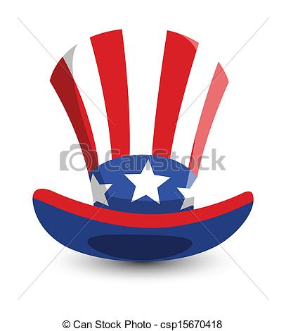 Vector Clip Art Of Uncle Sam Hat Vector Illustration Csp15670418
