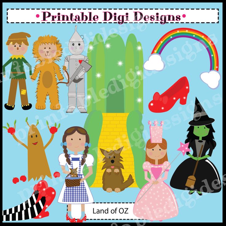Wizard Of Oz Clipart Graphic Set   French Teaching Stuff   Pinterest