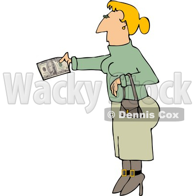 Woman Paying With Cash Clipart   Dennis Cox  4953