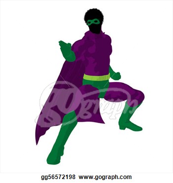 American Super Hero Illustration Silhouette  Clipart Gg56572198