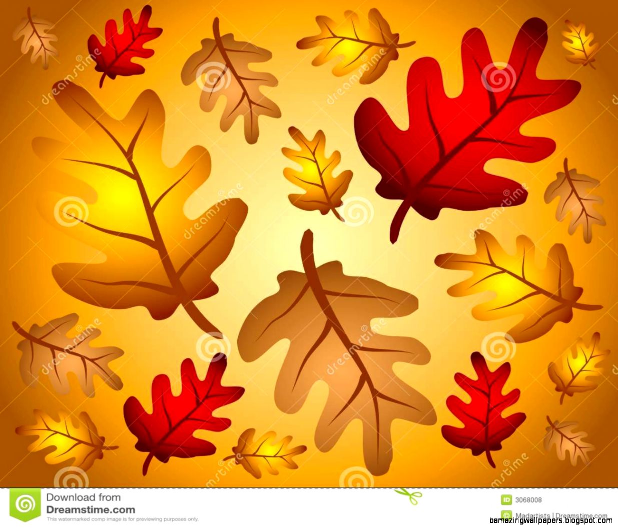 Autumn Oak Tree Leaves Clipart Royalty Free Stock Images Image
