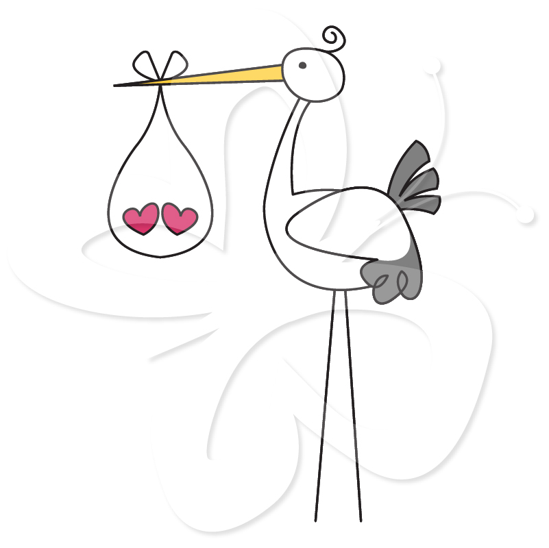 Baby Shower Stork Clipart