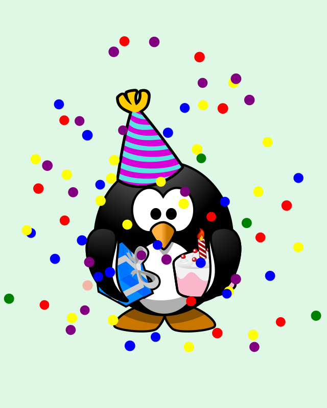 Birthday Card With Penguin By Moini   Ready To Print Card Cover With A    