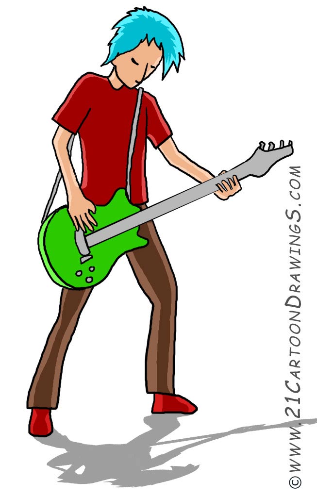 Cartoon Guitar Player Clipart Guitar Player A Free Musician