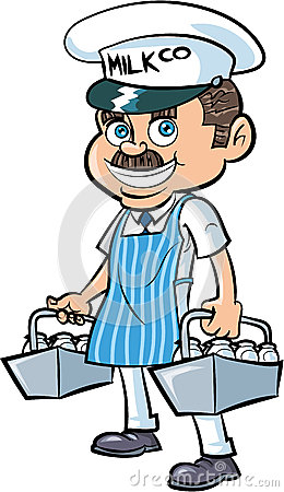 Cartoon Milkman Delivering Milk Stock Images   Image  38640704